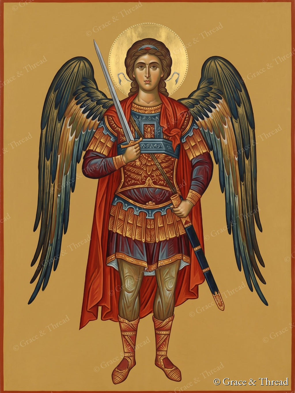 Archangel Michael – Byzantine icon (watermarked)