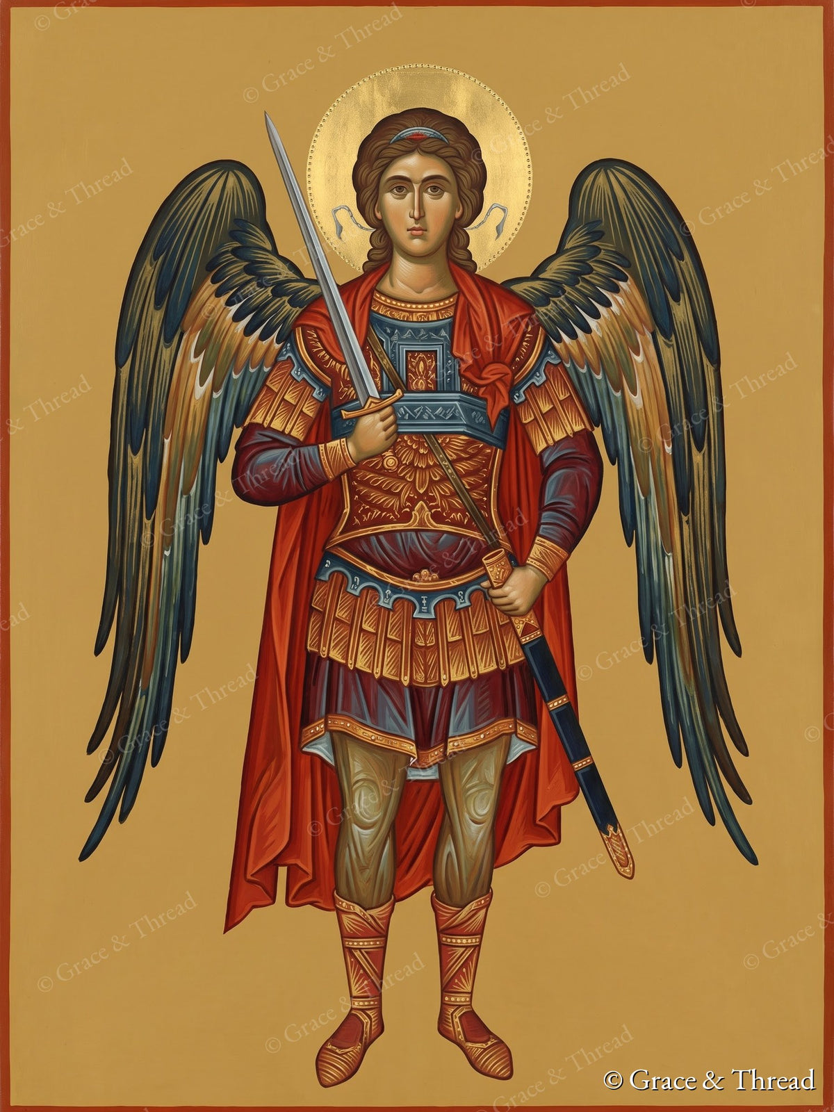 Archangel Michael – Byzantine icon (watermarked)
