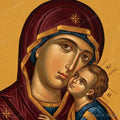 Panagia Eleousa – close-up detail of the icon (watermarked)