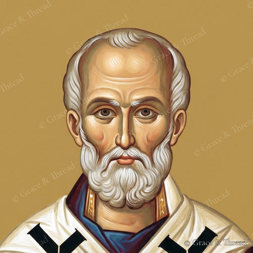 Άγιος Νικόλαος – λεπτομέρεια της εικόνας (με υδατογράφημα)