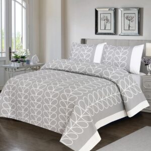 Moroccan Printed Bed Sheet- Grey
